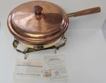 Vintage Old Dutch Copper & Brass Chafing Dish With Pan Domed Lid Stand Burner. Fixed Price $16.99.