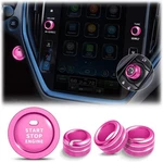 Rose Pink Alloy Start Button Volume Mirror Knob Ring Fits Impreza Crosstrek Wrx. Fixed Price $47.00.