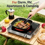 1500W Portable Infrared Cooktop Single Burner With Knob Control & 3H Timer Cer. Fixed Price $50.62.