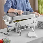 Choice Economy 8 Qt. Full Size Stainless Steel Chafing Dish With Folding Frame. Fixed Price $21.76.
