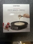 Chefman 12" Electric Maker & Griddle Crepes Blintzes Pancakes Bacon Nib. Fixed Price $34.99.