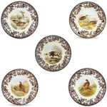 Woodland Ceramic Salad & Side Plates Animal Motif Assorted Round Flat Dishes. Fixed Price $19.99.