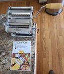 Villaware Marcato Atlas 170 Pasta Maker Machine, Hand Crank, Clamp. Fixed Price $40.00.