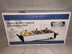 Sensio Bella Cucina 13337 Triple Buffet Server Warming Tray Brand New Box. Fixed Price $85.96.
