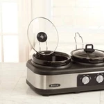 Bella (extra Large) 3 2.5-QUART Triple Slow Cooker Stainless Steel/black. Fixed Price $50.00.