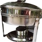 Serenata Chafing Dish 4 Quart 18/10 Stainless Steel Glass Cover. Fixed Price $39.99.