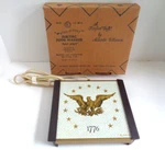 Vtg Warm-o-tray Electric Food Warmer 1776 Gold Eagle Atlantic Giftwares W/box. Fixed Price $15.25.