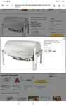 Winware Winco Madison Collection 8QT Roll Top Chafing Dish Stainless Steel. Fixed Price $120.00.
