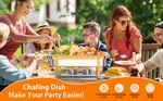 2/4/6 Pack Chafing Dish Buffet Set 8QT Kitchen Party Chafer Food Warmers Servers. Fixed Price $206.99.