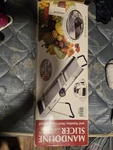 Winware Stainless Steel Mandoline Slicer Adjustable Thickness Food Holder. Fixed Price $28.00.