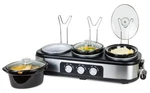 Nostalgia Stainless Steel 3-STATION 1.5-QUART Oval Slow Cooker Buffet, With L.... Fixed Price $69.79.