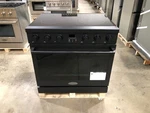 36 In. Electric Range, 5 Burners, Matte Black (open Box, Cosmetic Imperfections). Fixed Price $850.00.