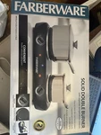 Farberware HP202-D11 1500W Double Burner Electric Cooktop Black. Fixed Price $19.99.