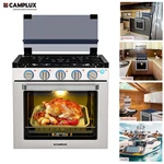 Camplux 21" Gas Range W/1.8 Cu.ft.single Oven 3 Burners Cooktop Rv Kitchen Stove. Fixed Price $599.99.