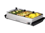Elite Gourmet EWM-6171 Triple 3 X 2.5 Qt. Trays, Buffet Server. Fixed Price $40.00.