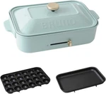 Bruno Compact Hot Blue/gray Types Of Plates (takoyaki/flat) BOE021-BGY. Fixed Price $130.82.