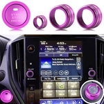 Rose Pink Alloy Start Button Volume Mirror Knob Ring Fits Impreza Crosstrek Wrx. Fixed Price $45.00.
