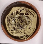 Vtg Colonial Williamsburg Restoration Pottery Redware Marbled Dish Plate 7-1/2IN. Fixed Price $15.00.
