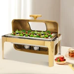 9L Buffet Server Bbq Chafing Dishes Rectangular Stainless Warming Trays Kitchen. Fixed Price $177.84.