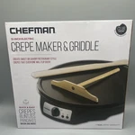 Chefman 12" Electric Crepes Maker Griddle Pancakes Bacon Blintzes Kitchen RJ33-C. Fixed Price $29.95.