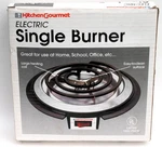 Kitchen Gourmet Hot Plate Single Burner Model 807970 750 Watts. Fixed Price $16.50.
