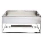 Hubert Chrome Chafer Stand - 22 1/10"L X 14 9/10"W 1/10"H. Fixed Price $167.00.