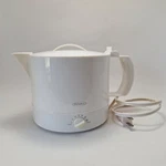 Vintage Rival Electric Hot Pot Express Flip Top White Plastic 32OZ Tested Works. Fixed Price $16.00.