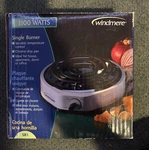 New Windmere SB1 Single Burner Variable Temperature Control 1100 Watts - Nice!. Fixed Price $27.99.