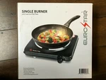 New Eurostar ES111BK Single Burner With Cast-iron Flat Plate. Fixed Price $19.99.