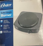 Oster- 900 Watts Solid Single Burner, Adjustable Temperature Control. New!!!. Fixed Price $31.45.