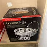 Gourmet Buffet 4 Quart Chafing Dish, Professional Heavy Duty Stainless Steel. Fixed Price $65.00.