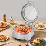 Buffet Chafing Food Dish Electric Stainless Steel Catering Chafer With Glass Lid. Fixed Price $107.10.