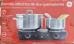 Ge Double Burner Hot Plate 1500 Watt - Electric In Box Tested. Fixed Price $29.99.