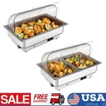 2 Pack Electric Chafing Dish Buffet Set Food Warmer Temperature Control With Lid. Fixed Price $148.33.