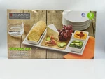 Denmark Tools For Cooks Ceramic Serving Set 5 Piece Bamboo Tray Appetizer. Fixed Price $12.30.