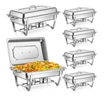 8 Pack Stainless Steel Chafer Chafing Dish Sets Catering Food Warmer Qt. Fixed Price $86.99.