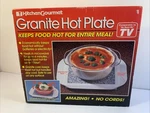 Kitchen Gourmet Granite Hot Plate Microwavable Stone Cordless Keeps Food. Fixed Price $17.99.