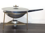 Vtg Mcm (1950'S) Kromex Atomic Sputnik Chafing Dish Warmer Complete. Fixed Price $67.00.