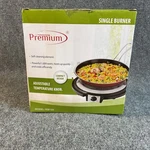 Premium Single Electric Burner PEB105 1000W Adjustable Temperature Stainless. Fixed Price $25.00.