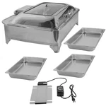 9L Electric Chafing Dish Food Warmer 400W Glass Lid Catering Buffet Servers. Fixed Price $161.71.