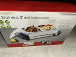 Stainless Steel Buffet Server Two 1.5 Qt Trays Warming & Adjustable Temp. Fixed Price $15.00.