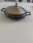Antique Reed & Barton Silver Plate Chafing Dish No 770 Cobalt Blue Liner Vintage. Fixed Price $97.00.