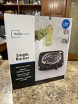 Mainstays Single Burner Kitchen Stove Top Lightweight Hot Plate - New Open Box. Fixed Price $18.00.