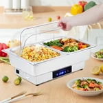 Electric Chafing Dish 600W Stainless Steel Buffet Servers Warmers With Roll Top. Fixed Price $83.99.