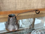 Turkish Copper Coffee Pot With Brass Handle Old Vintage Traditional Collectible. Fixed Price $29.40.