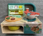 B Toys Mini Chef Pizza-n-pasta Kitchen Set 45PC Plastic Play Food Kids 3+. Fixed Price $34.99.