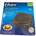 Oster CKSTSB100-B Solid Single Burner Adjustable Temp Control Anew. Fixed Price $39.99.