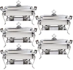 5 Pack Catering Classic Stainless Steel Chafer Chafing Dish Set 8 Qt Buffet Full. Fixed Price $589.00.