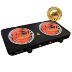 Megachef 1700W Black Electric Portable Dual Coil Burner Range Cooktop Buffet. Fixed Price $55.02.