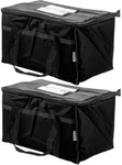 Two Insulated Black Catering Delivery Food Full Pan Carrier Hot Cold Cooler Bag. Fixed Price $86.25.